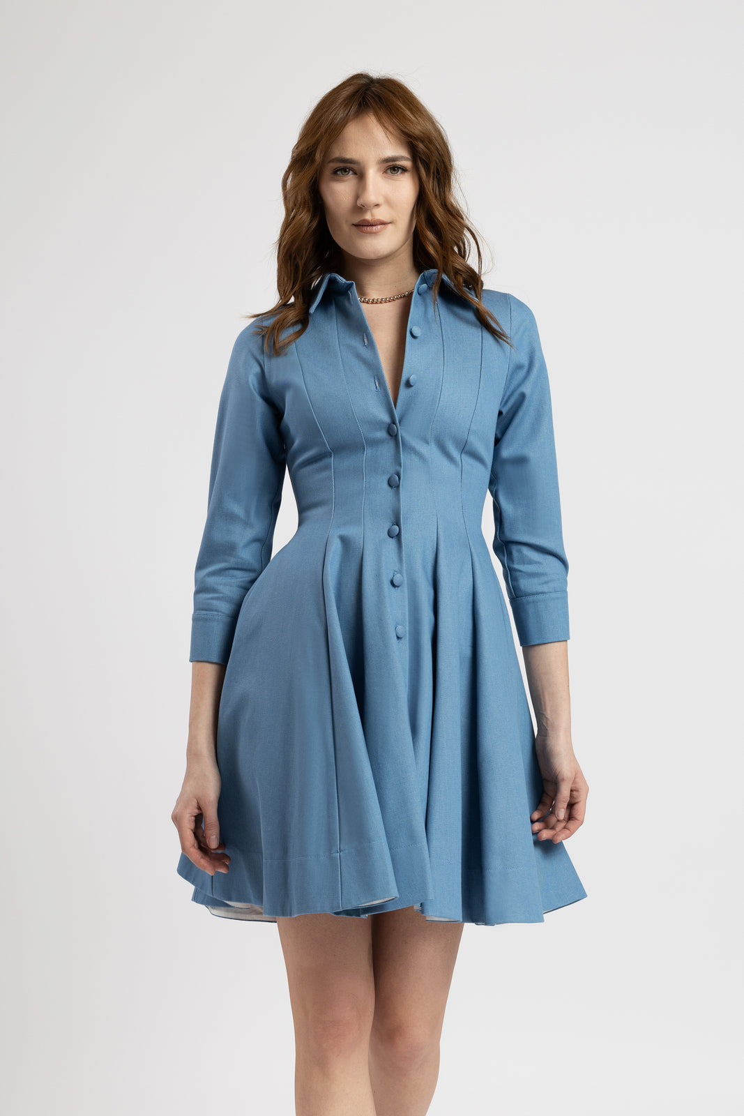 Incarca imaginea in galerie, Rochie scurta in clini din denim