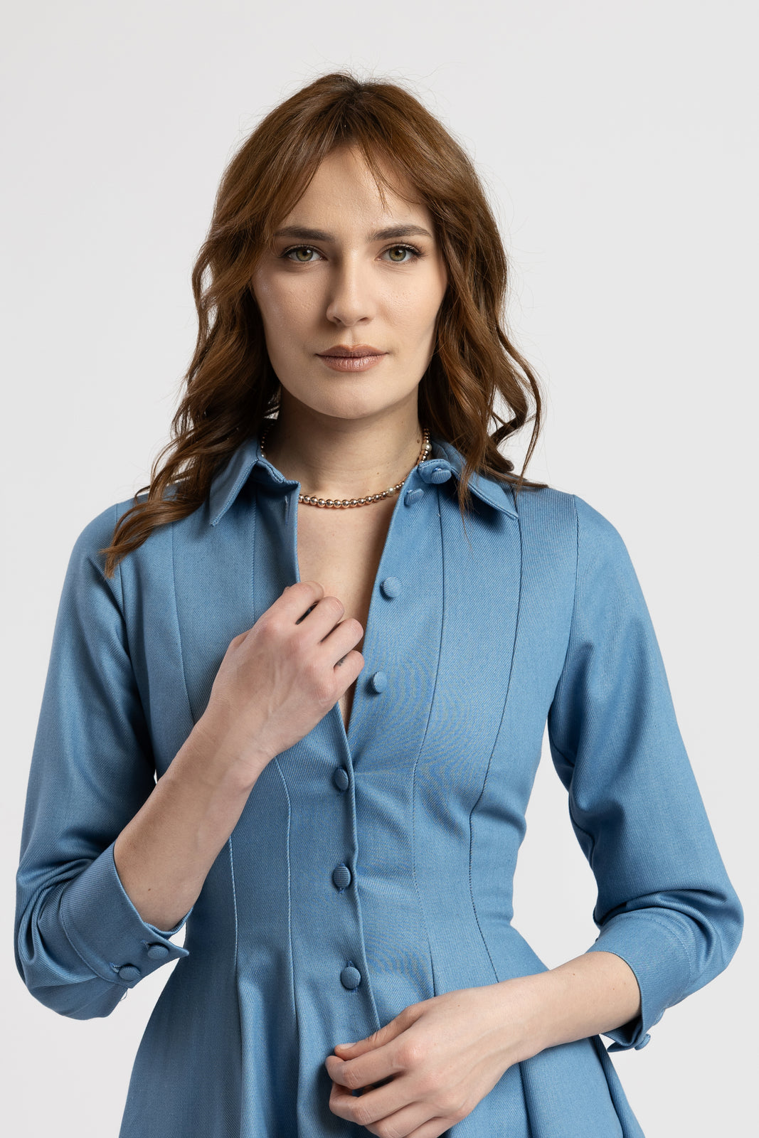 Incarca imaginea in galerie, Rochie scurta in clini din denim