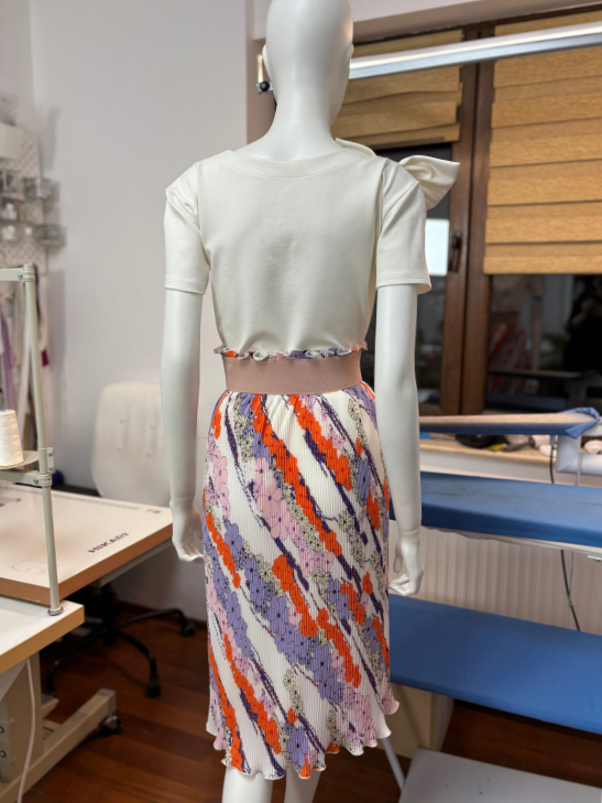 Incarca imaginea in galerie, Fustă plisată multicoloră