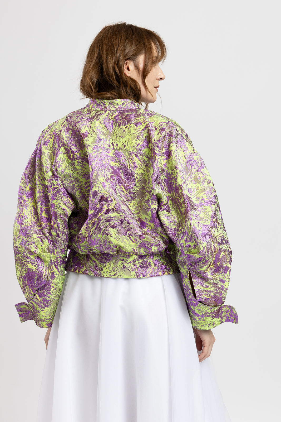 Incarca imaginea in galerie, Jacheta scurta din brocard multicolor