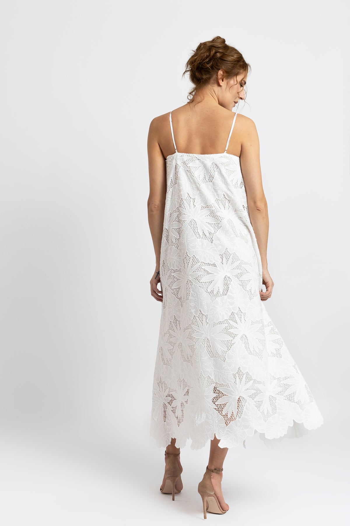 Lightweight white lace dress