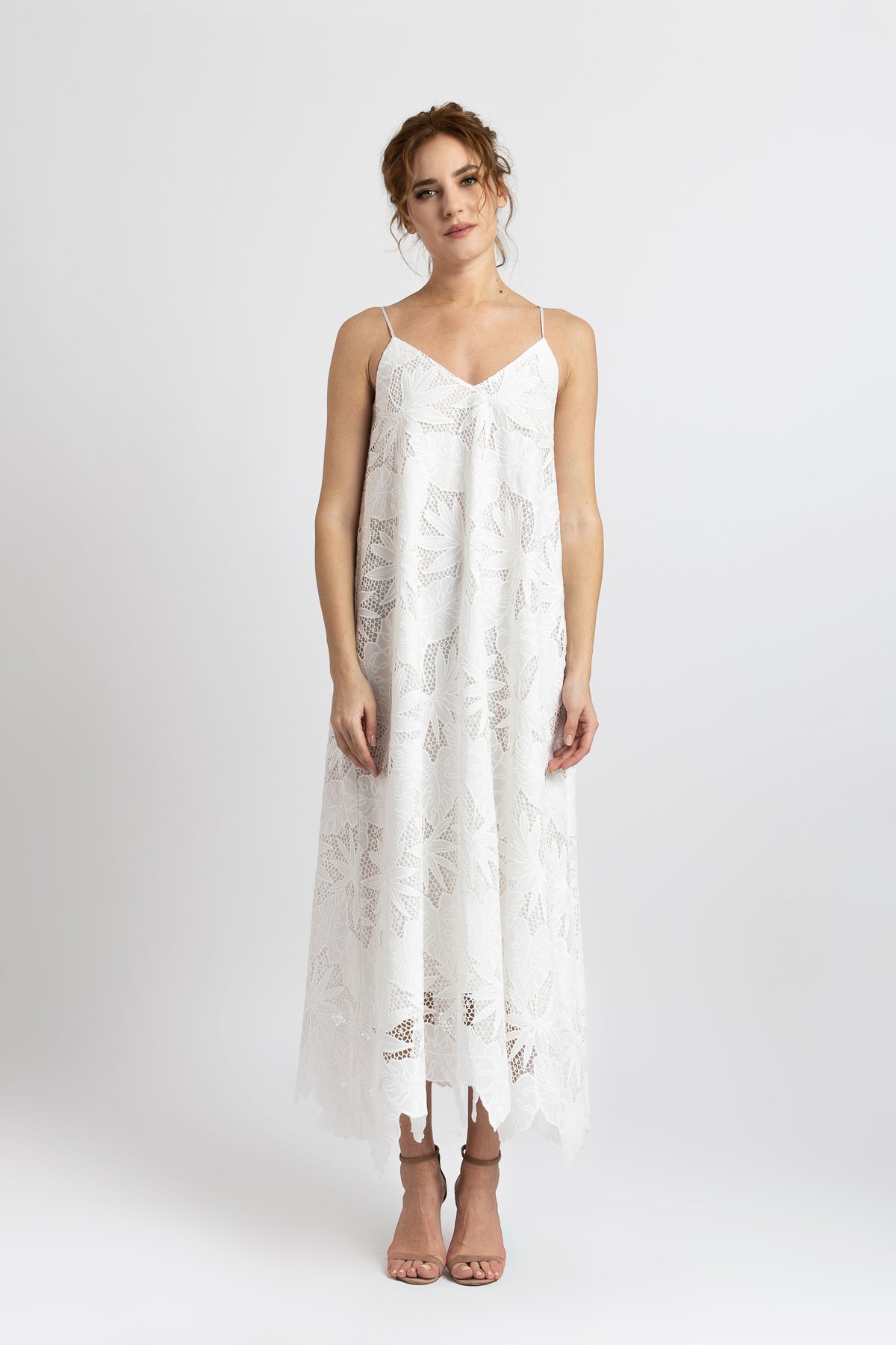 Lightweight white lace dress