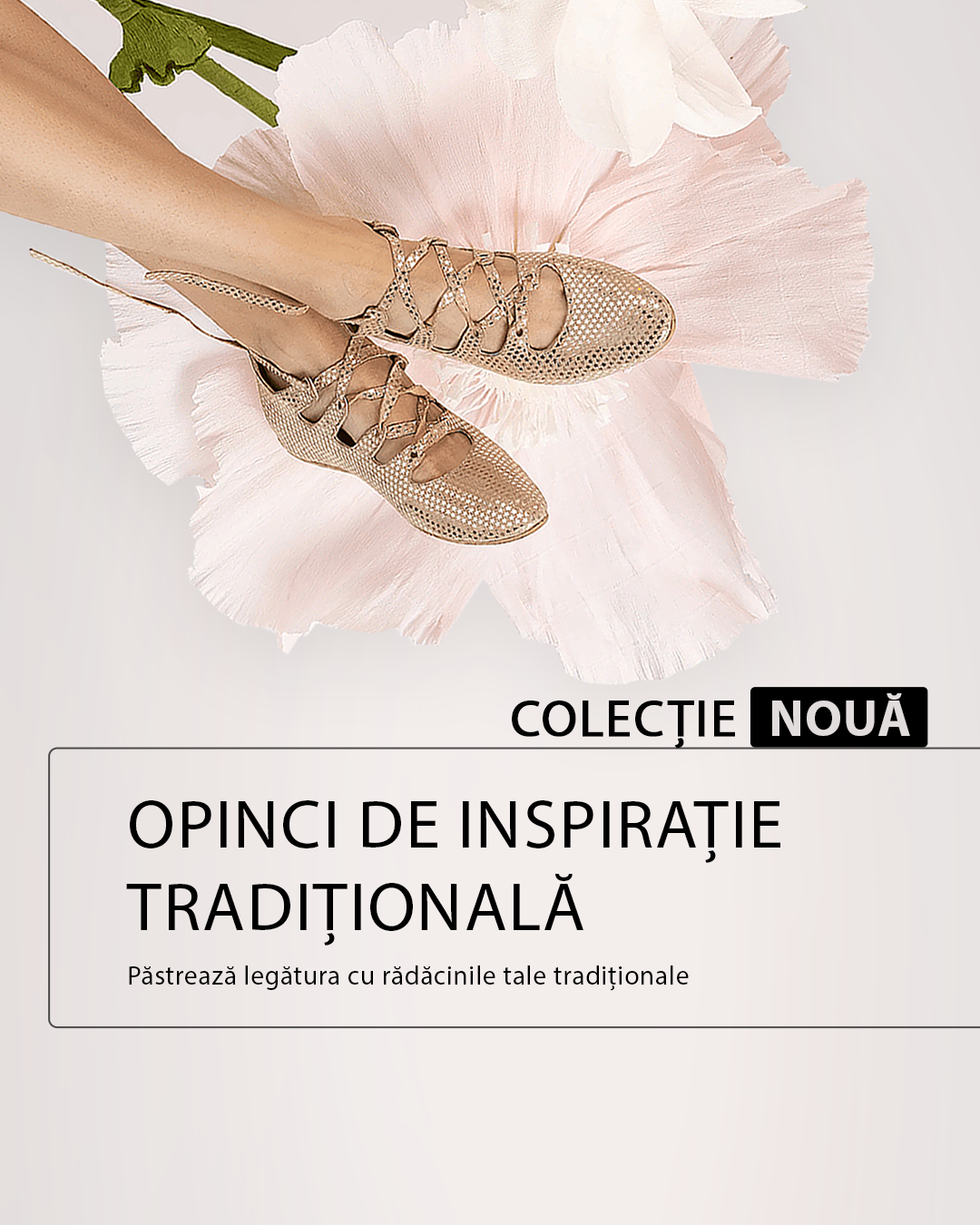 opinci de inspirație tradițională