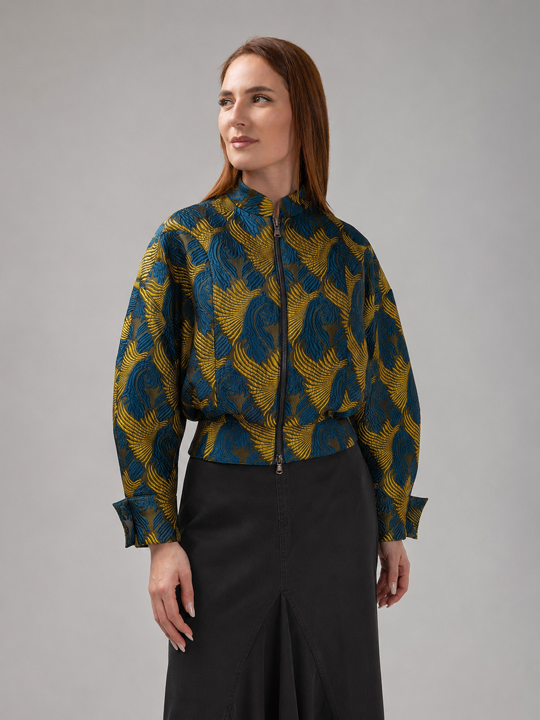 Load image into Gallery viewer, Dark green cotton shirt dress with macrame applications