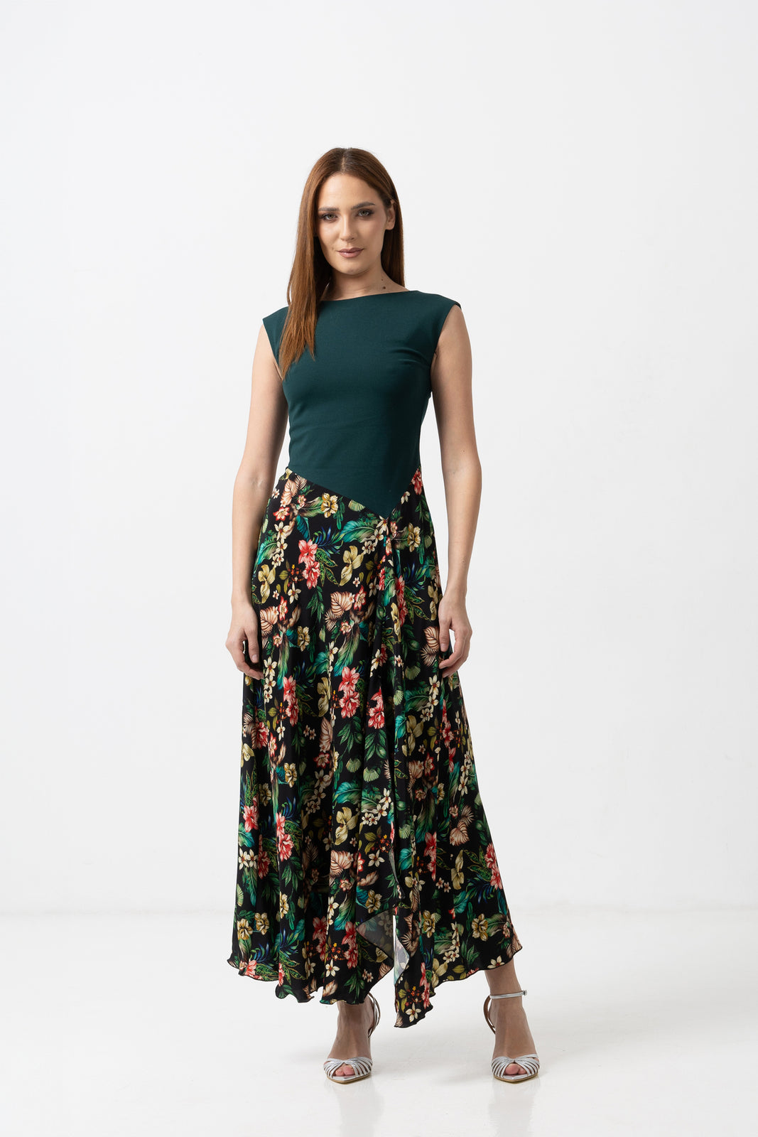 Load image into Gallery viewer, Dusty pink midi dress with cut-out shoulders