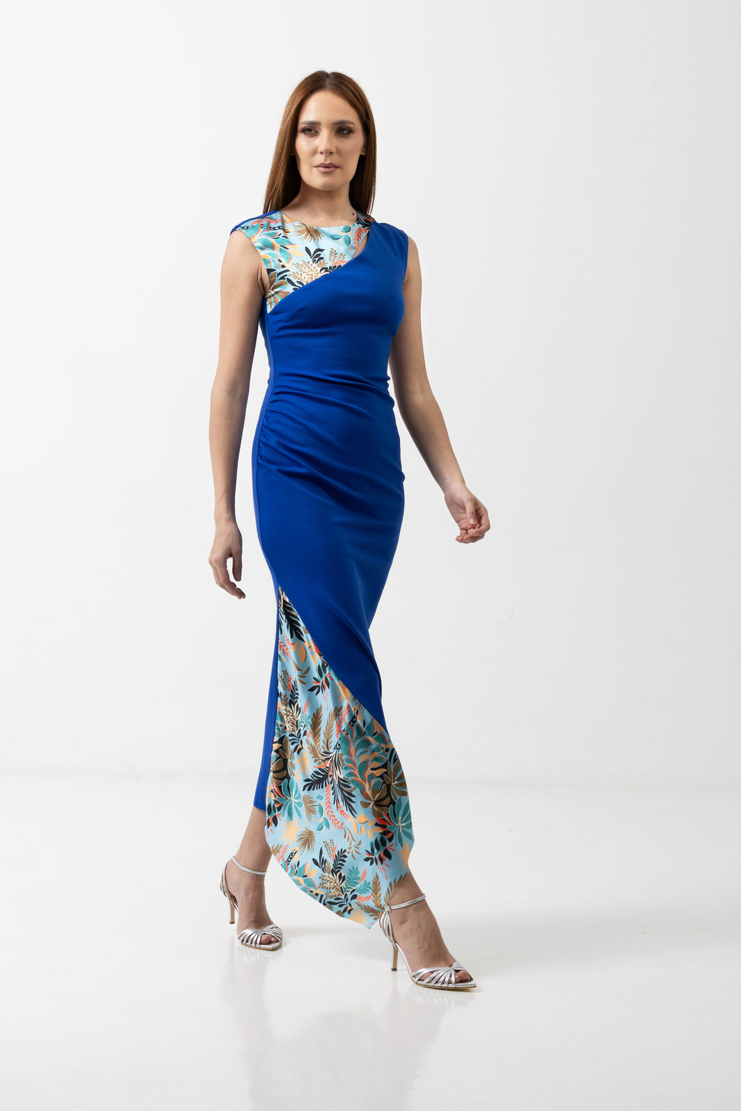 Load image into Gallery viewer, Dusty pink midi dress with cut-out shoulders