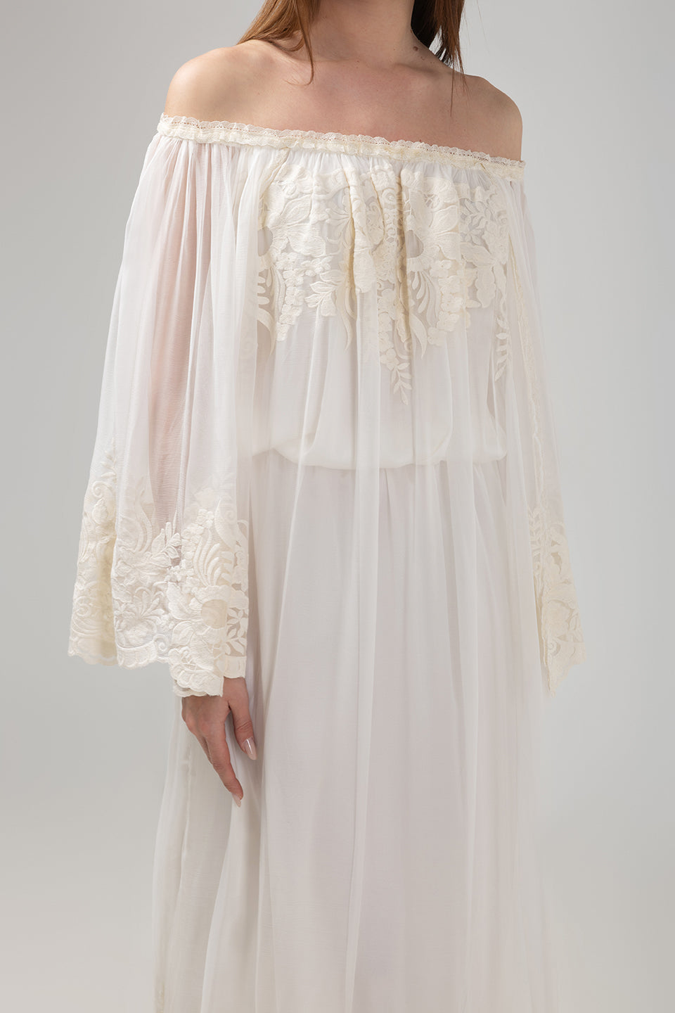 Load image into Gallery viewer, Midi white taffeta skirt