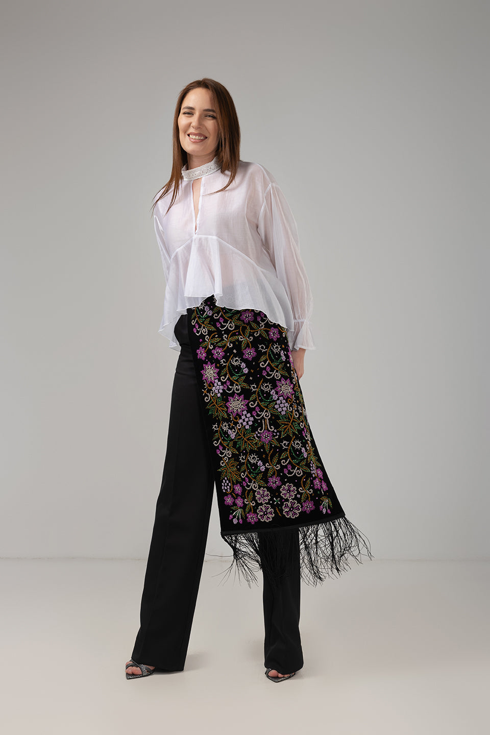 Load image into Gallery viewer, Hand-sewn quilt with multi-colored beads