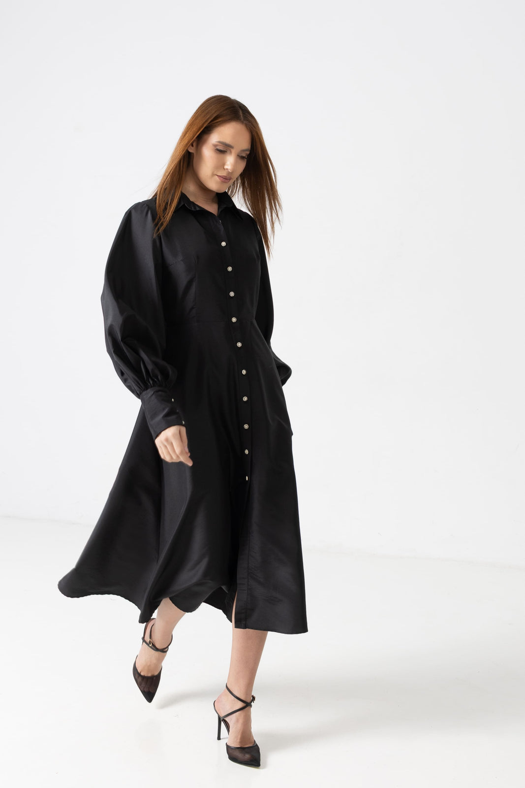 Load image into Gallery viewer, Midi white taffeta skirt