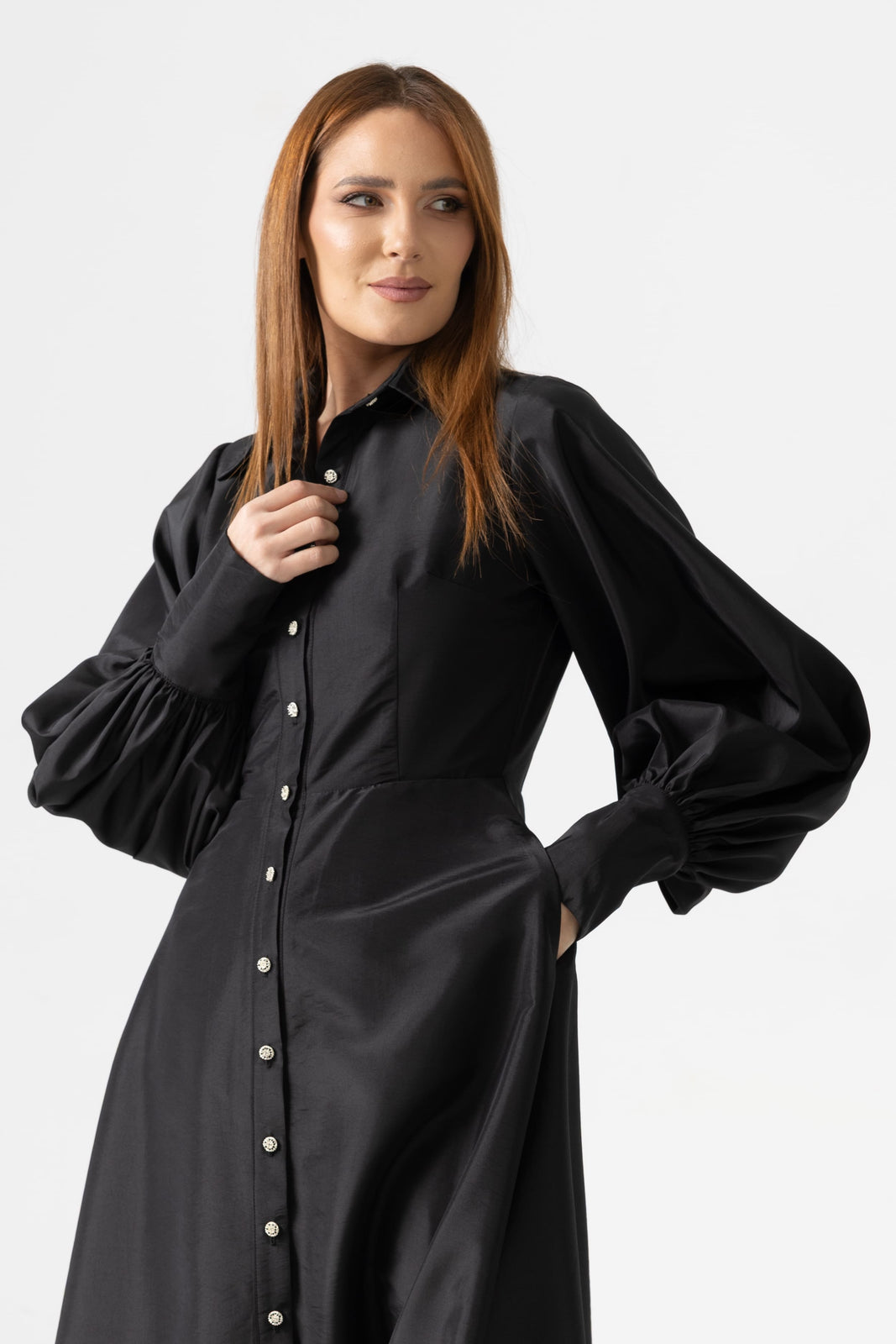 Load image into Gallery viewer, Midi white taffeta skirt