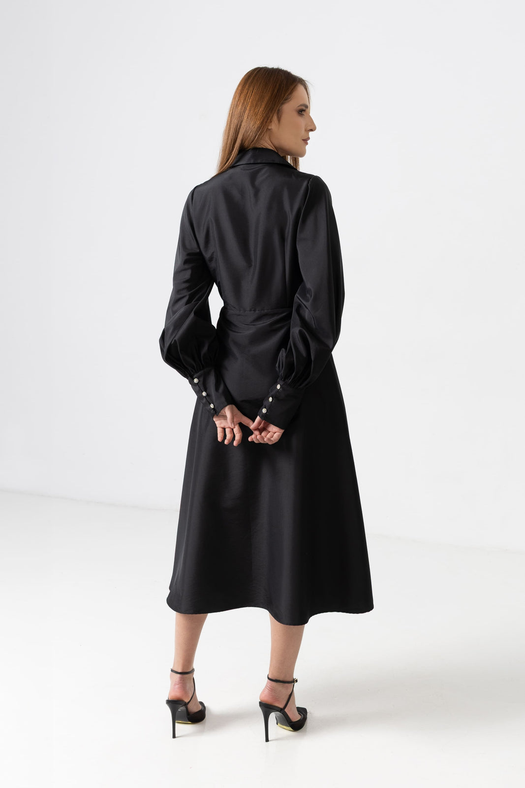 Load image into Gallery viewer, Midi white taffeta skirt