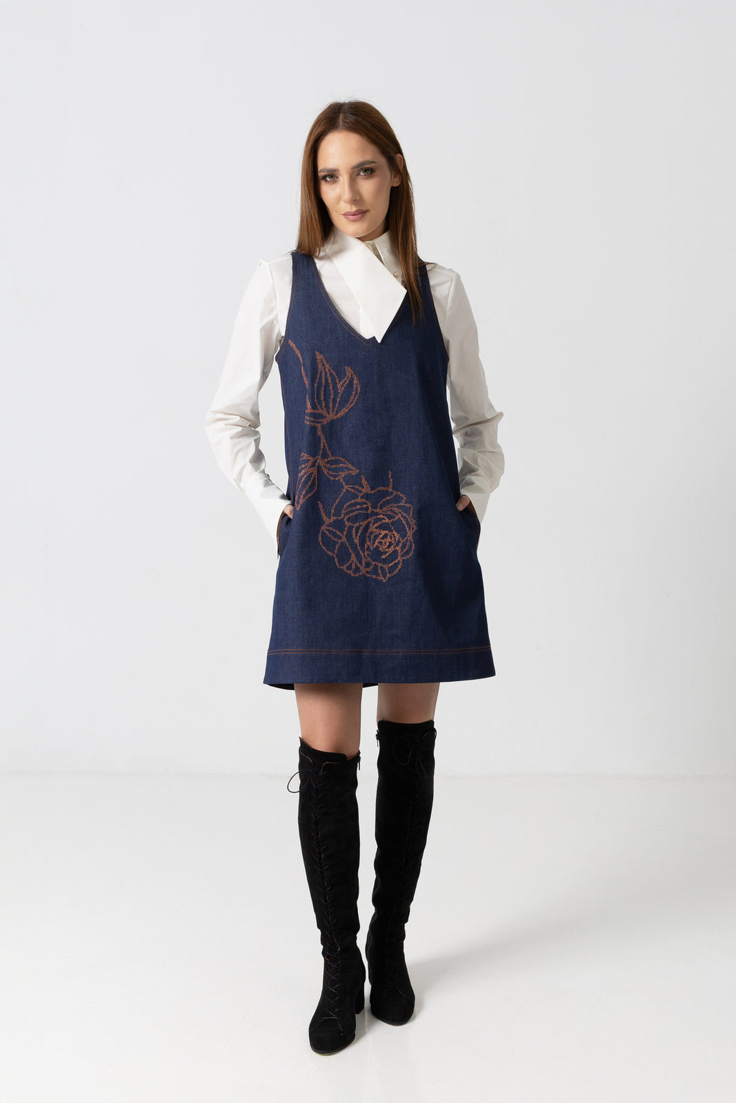 Load image into Gallery viewer, Dusty pink midi dress with cut-out shoulders