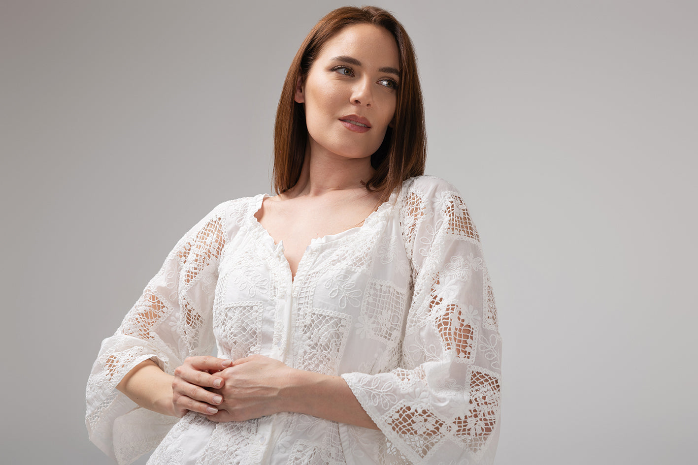 Load image into Gallery viewer, Denim off-shoulder midi dress with broken embroidery