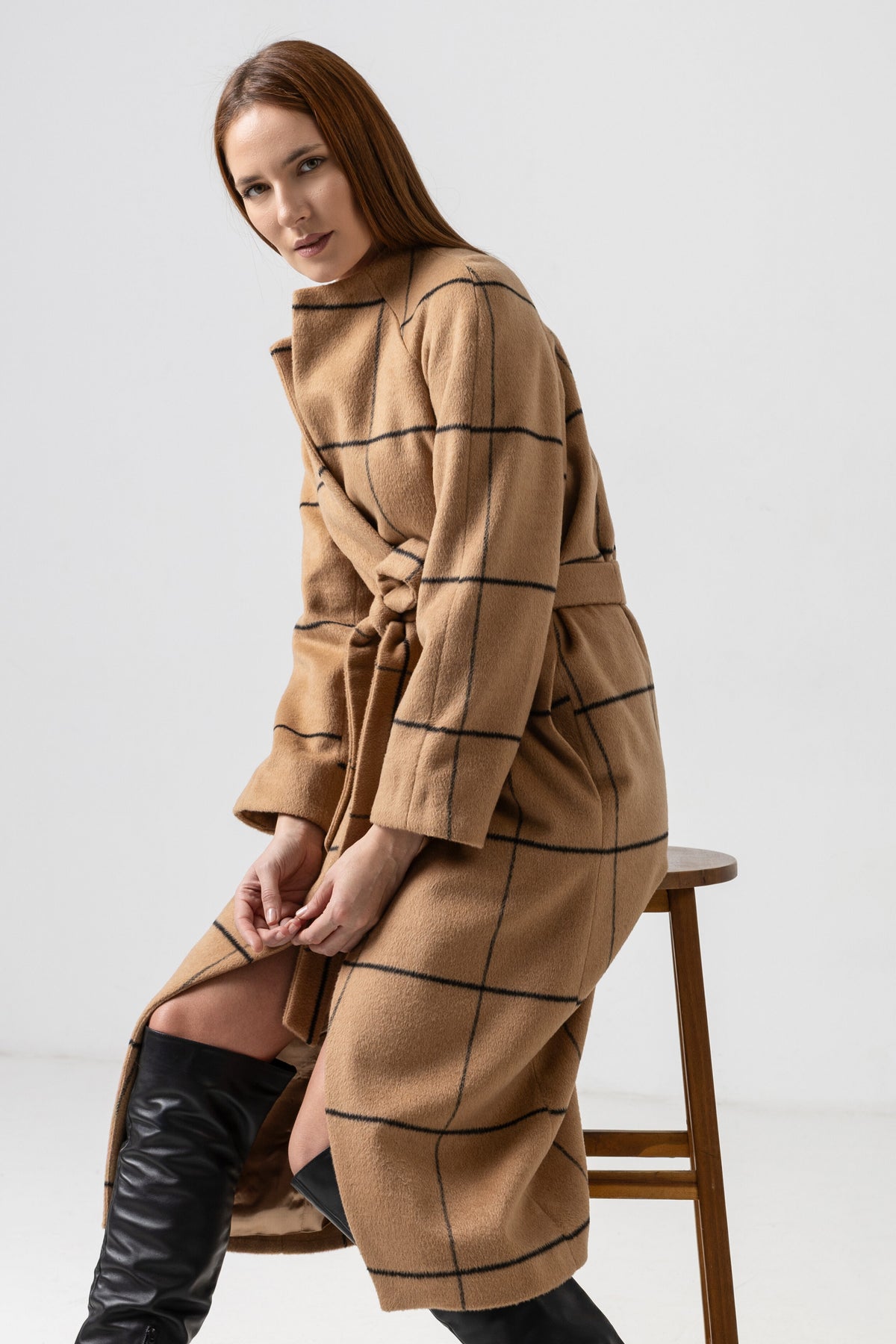 Short skirt woven in a warp