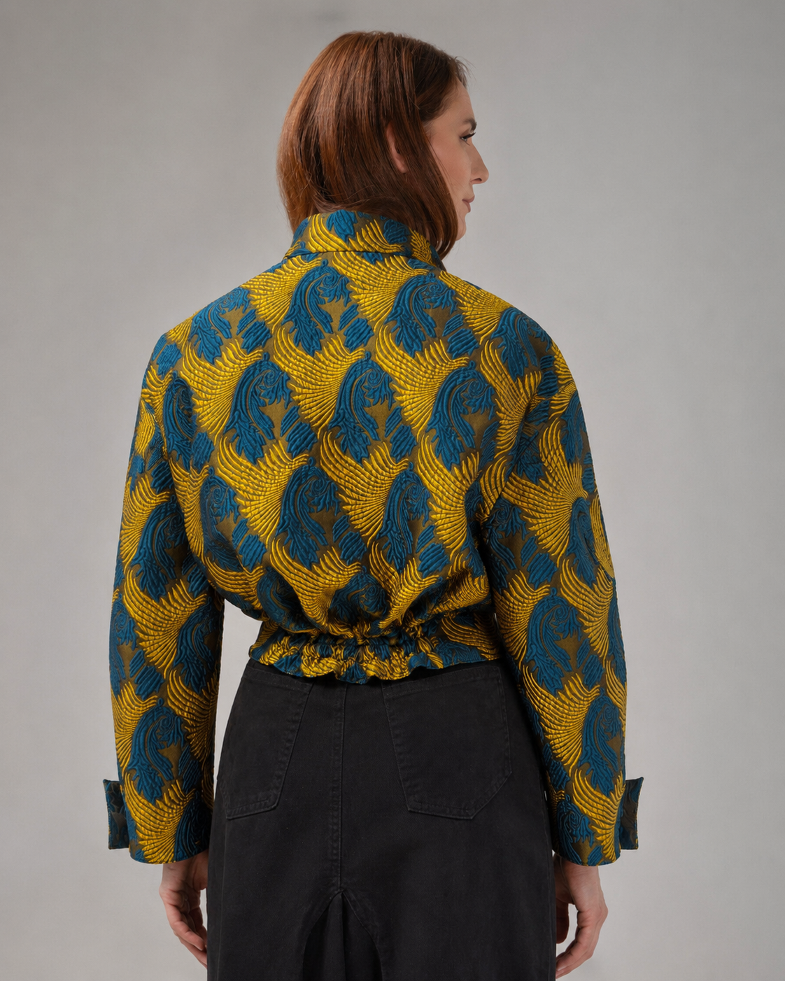 Load image into Gallery viewer, Dark green cotton shirt dress with macrame applications