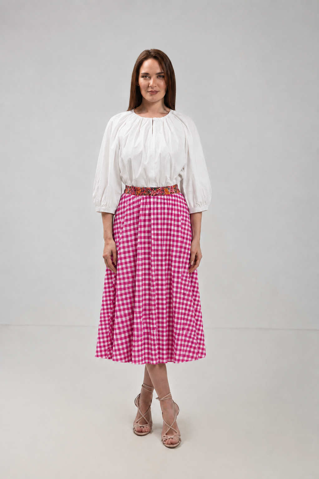 Load image into Gallery viewer, Dark navy blue denim midi skirt