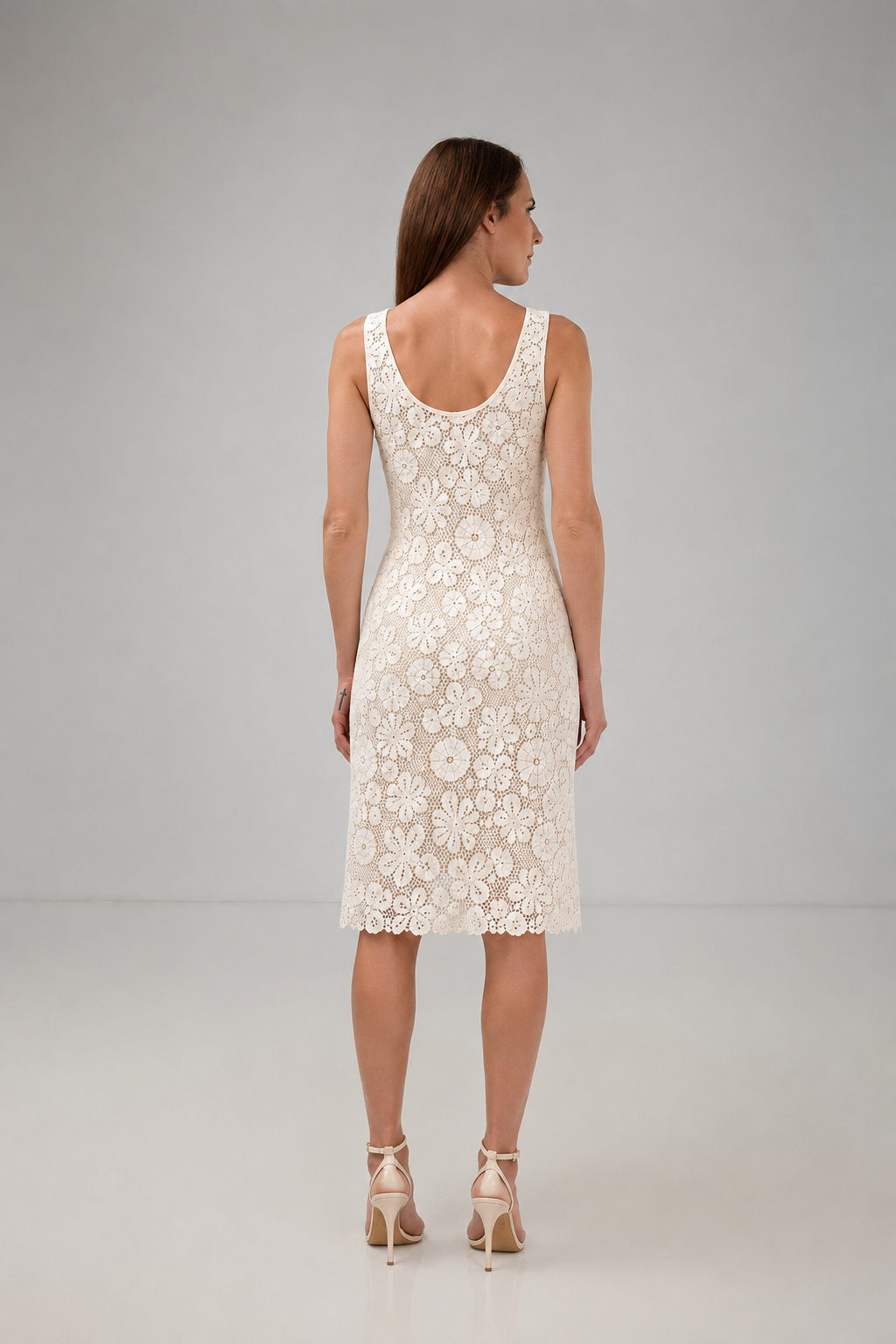 Incarca imaginea in galerie, Rochie Premium din Dantelă Florală Croșetată Ivoar
