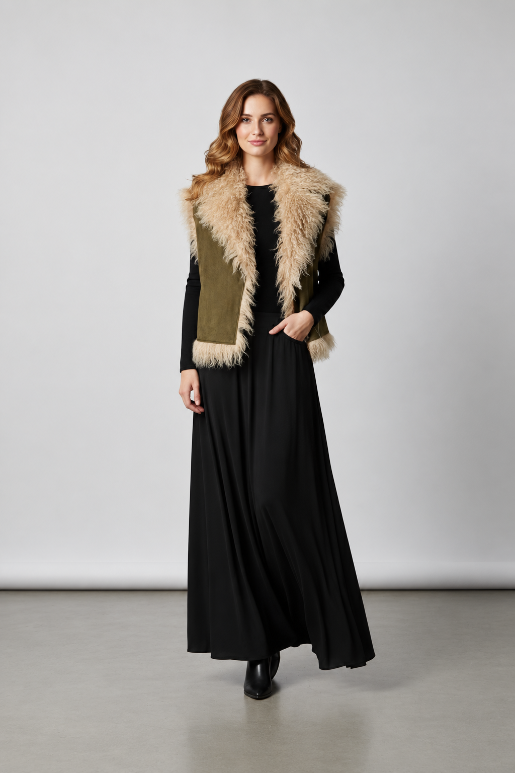 Load image into Gallery viewer, Dusty pink midi dress with cut-out shoulders