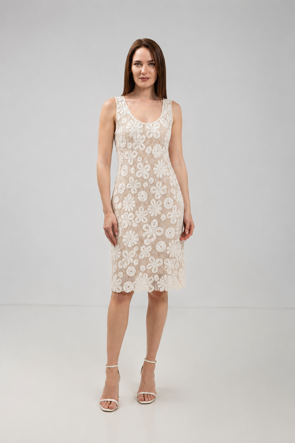 Incarca imaginea in galerie, Rochie Premium din Dantelă Florală Croșetată Ivoar