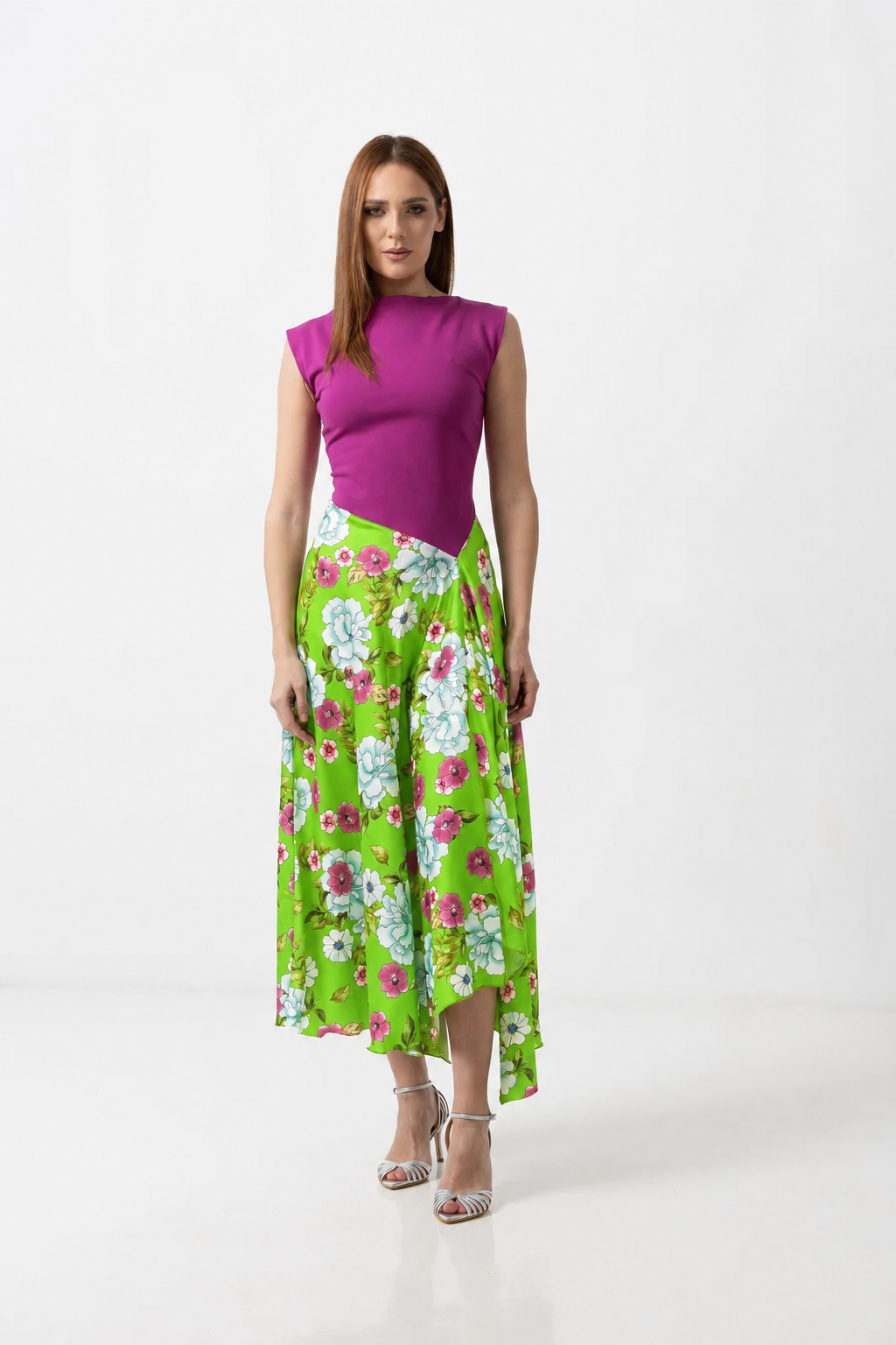 Load image into Gallery viewer, Dusty pink midi dress with cut-out shoulders