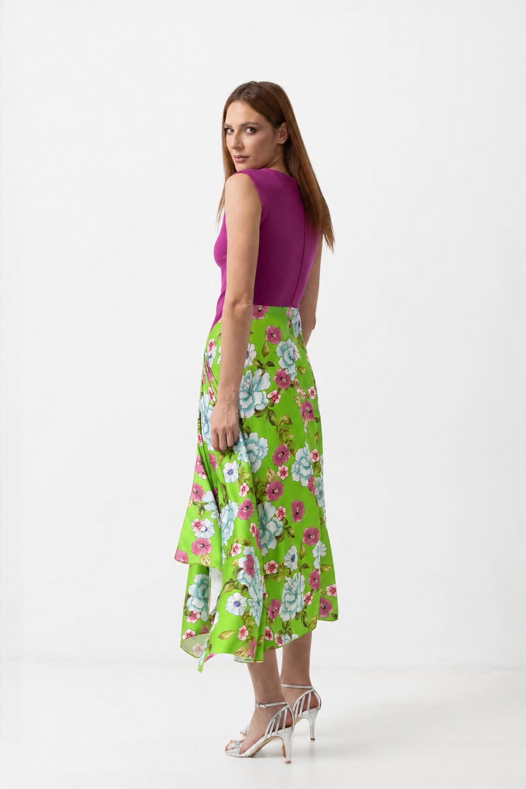 Load image into Gallery viewer, Dusty pink midi dress with cut-out shoulders