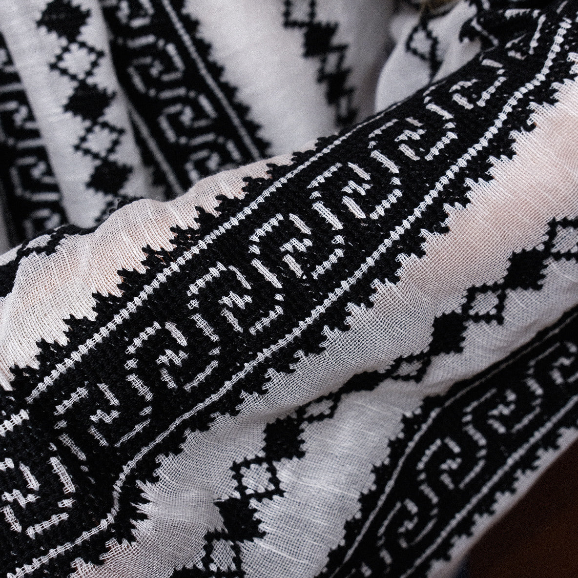 Load image into Gallery viewer, Traditional ie inspired blouse hand-stitched with black thread on silk marquisette