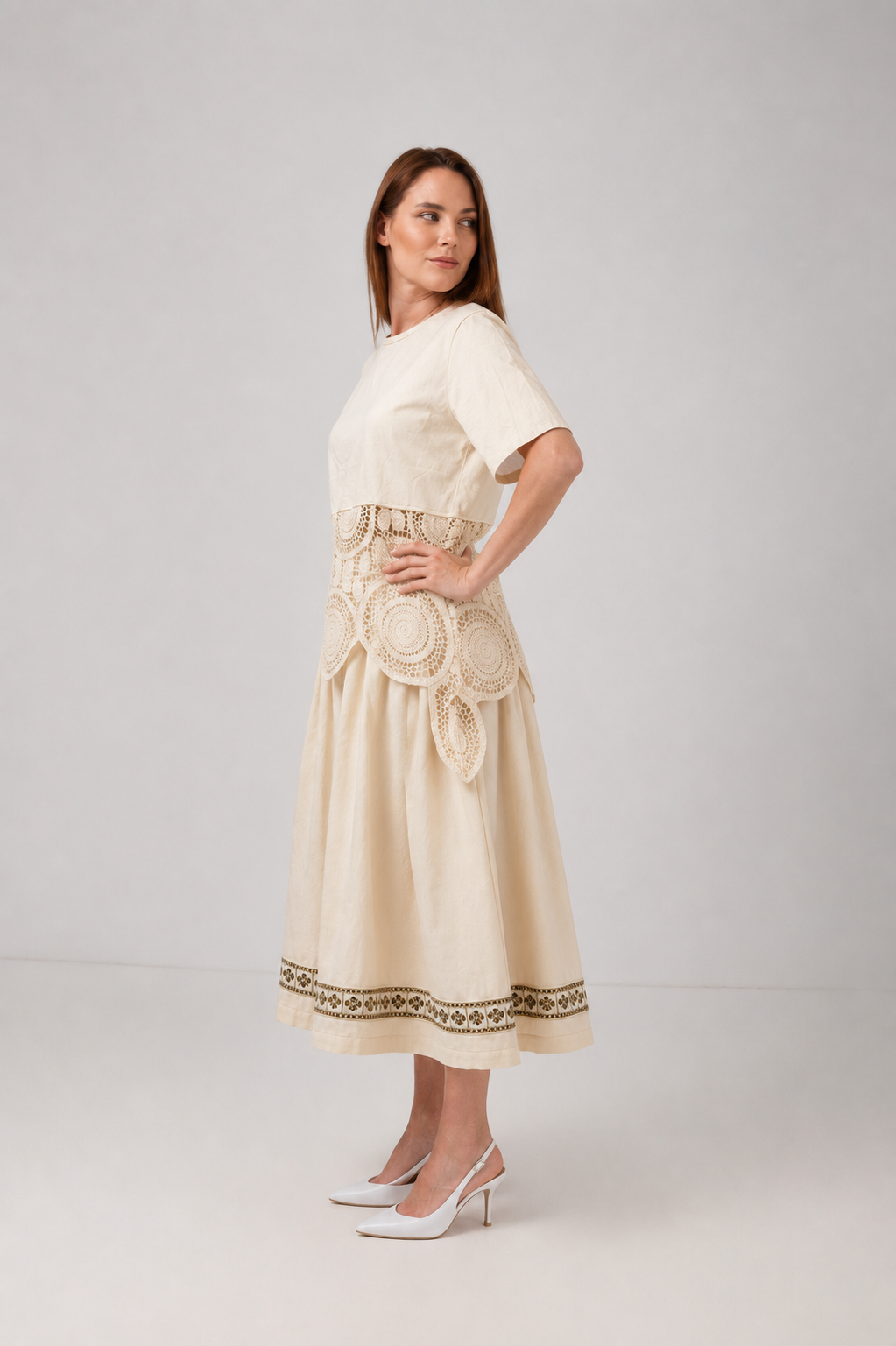 Load image into Gallery viewer, Dark navy blue denim midi skirt