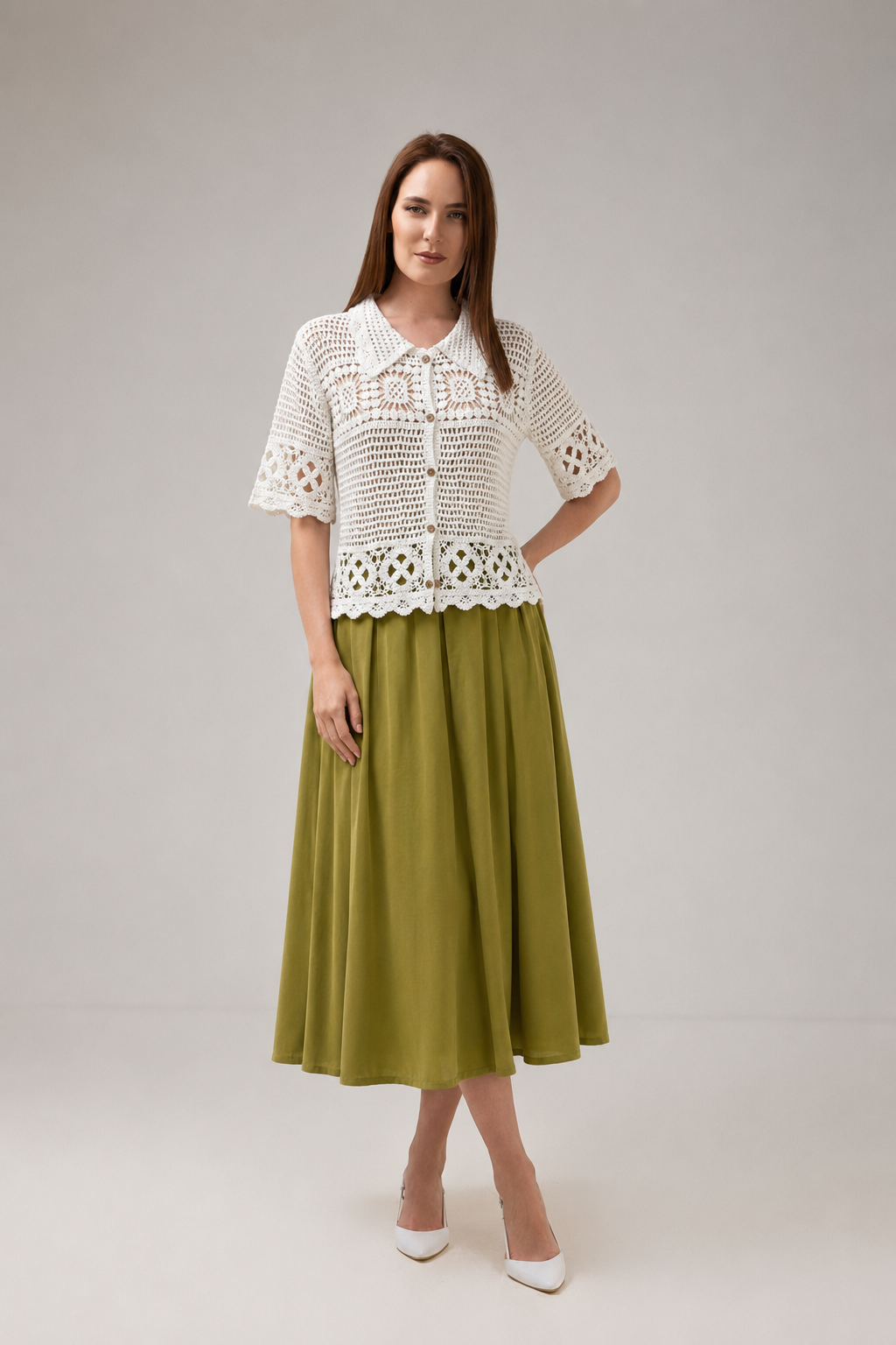 Load image into Gallery viewer, Dark navy blue denim midi skirt