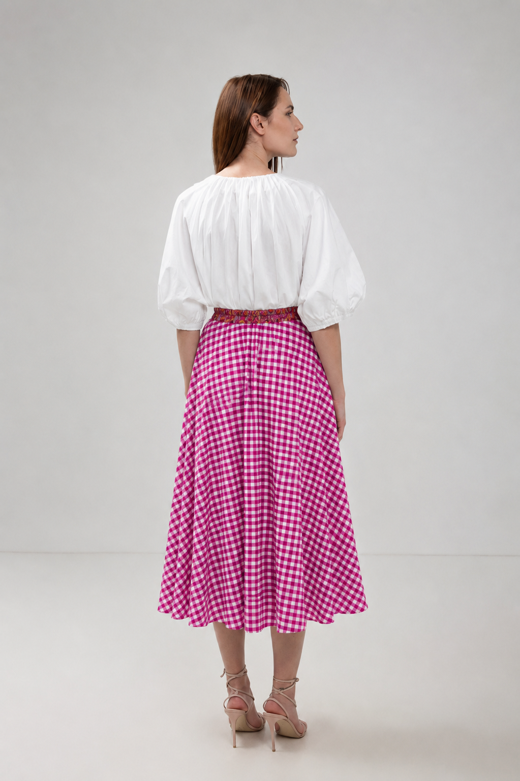 Load image into Gallery viewer, Dark navy blue denim midi skirt