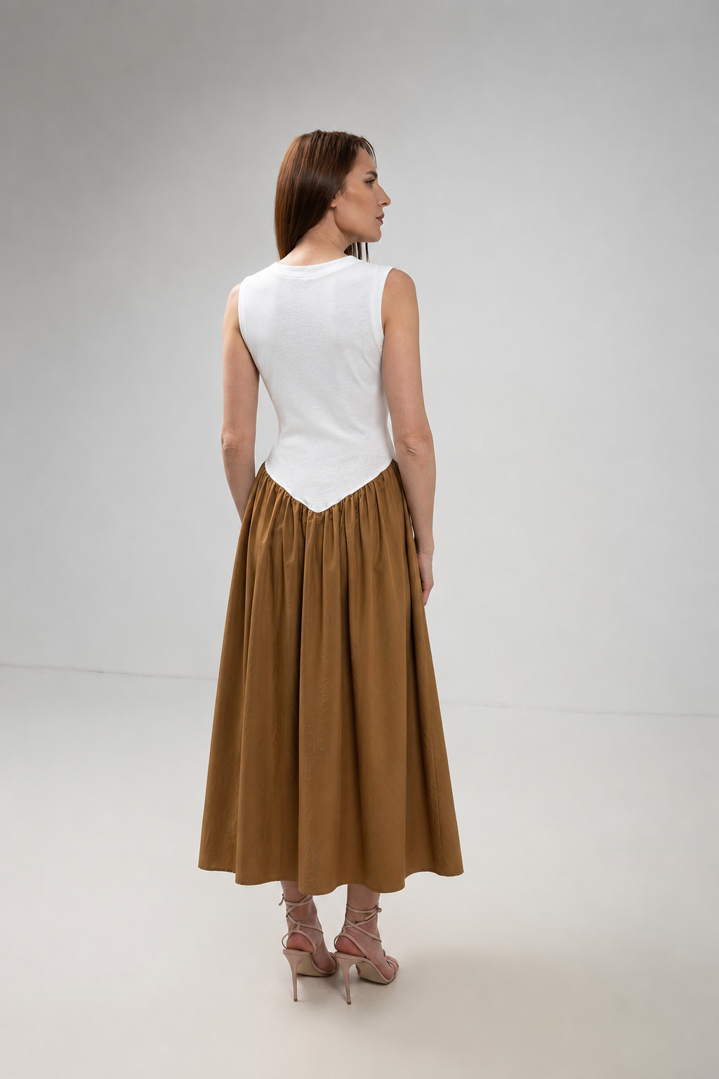 Load image into Gallery viewer, Dark green cotton shirt dress with macrame applications