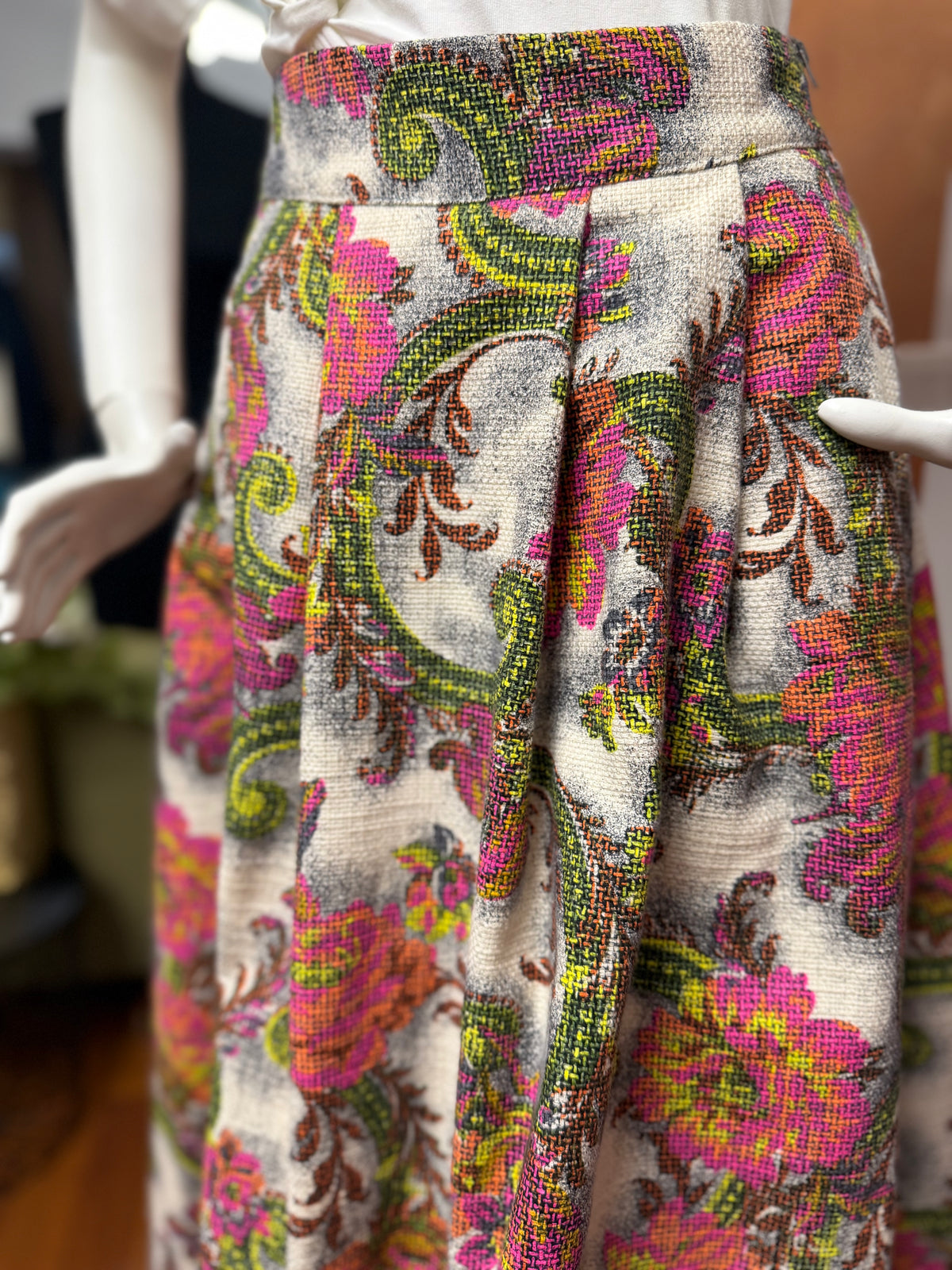 Load image into Gallery viewer, Fusta midi din bumbac cu imprimeu floral