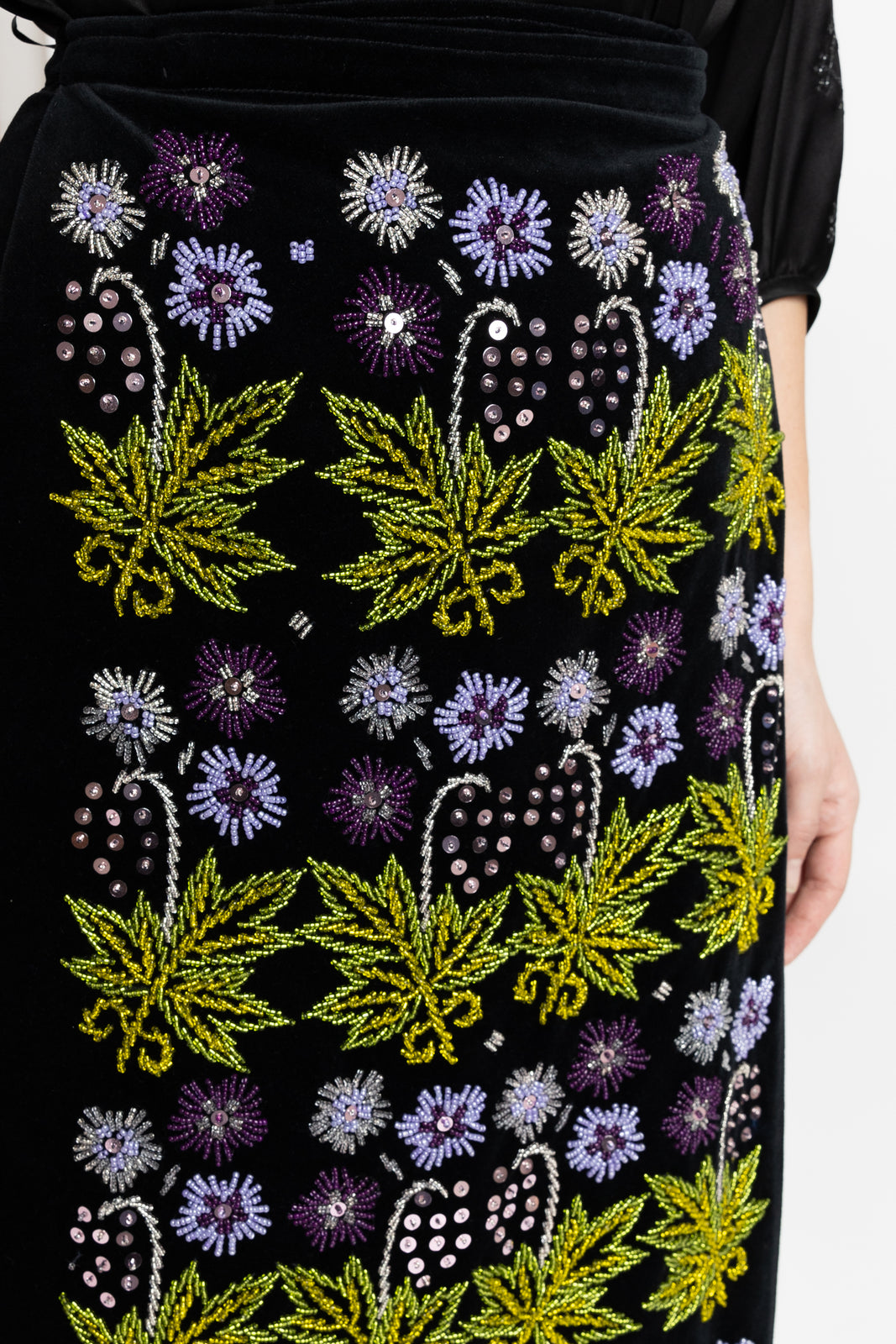 Load image into Gallery viewer, Hand-sewn quilt with multi-colored beads