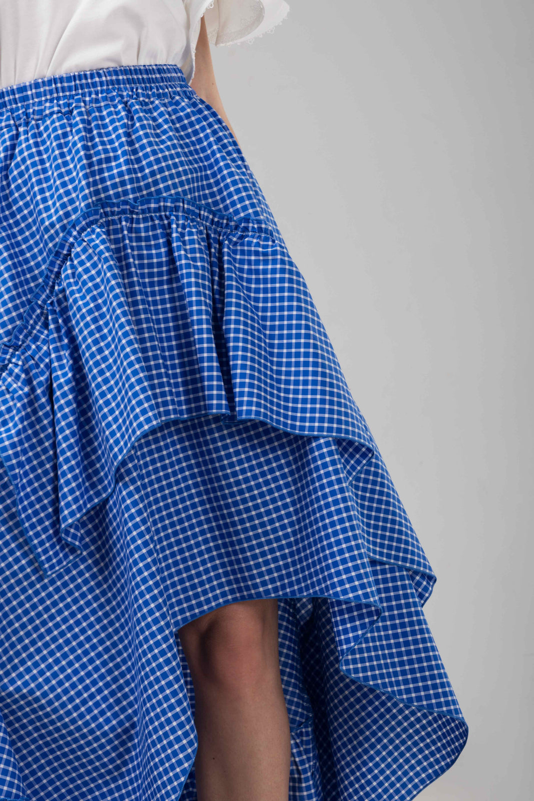 Load image into Gallery viewer, Dark navy blue denim midi skirt