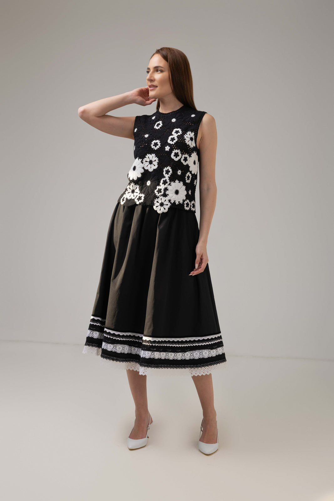 Load image into Gallery viewer, Yellow midi pleated skirt with elastic band