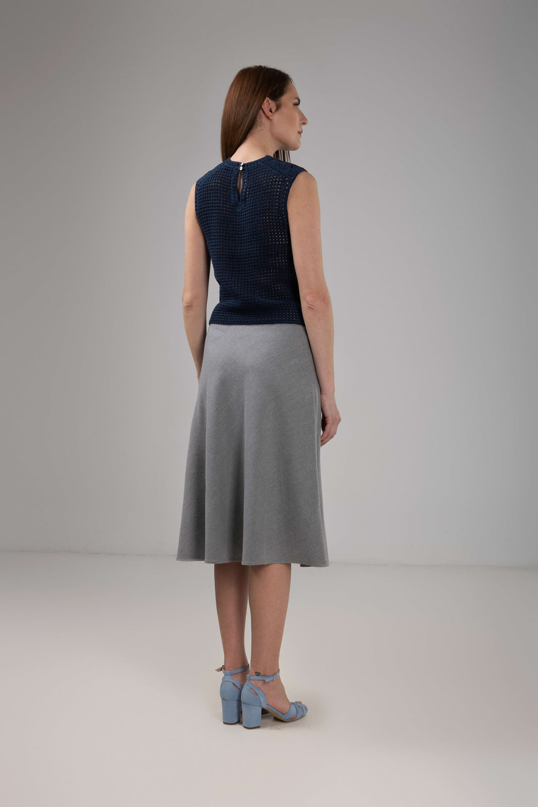 Load image into Gallery viewer, Yellow midi pleated skirt with elastic band