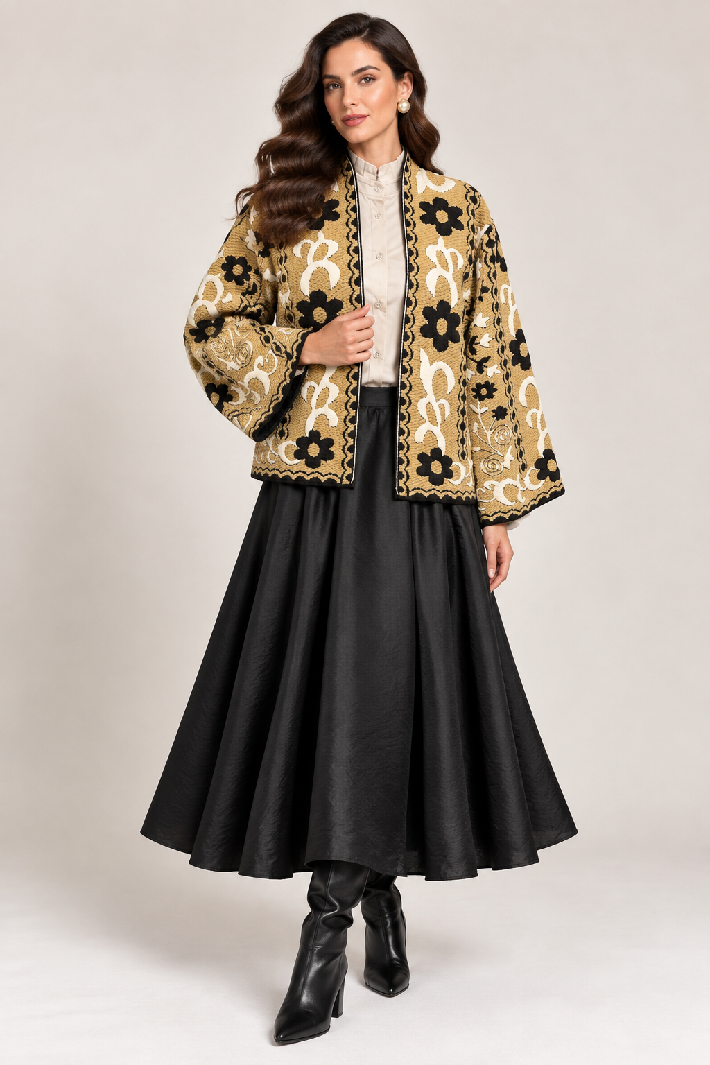 Load image into Gallery viewer, Short skirt woven in a warp
