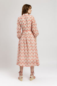 Rochie din voal de bumbac cu imprimeu floral