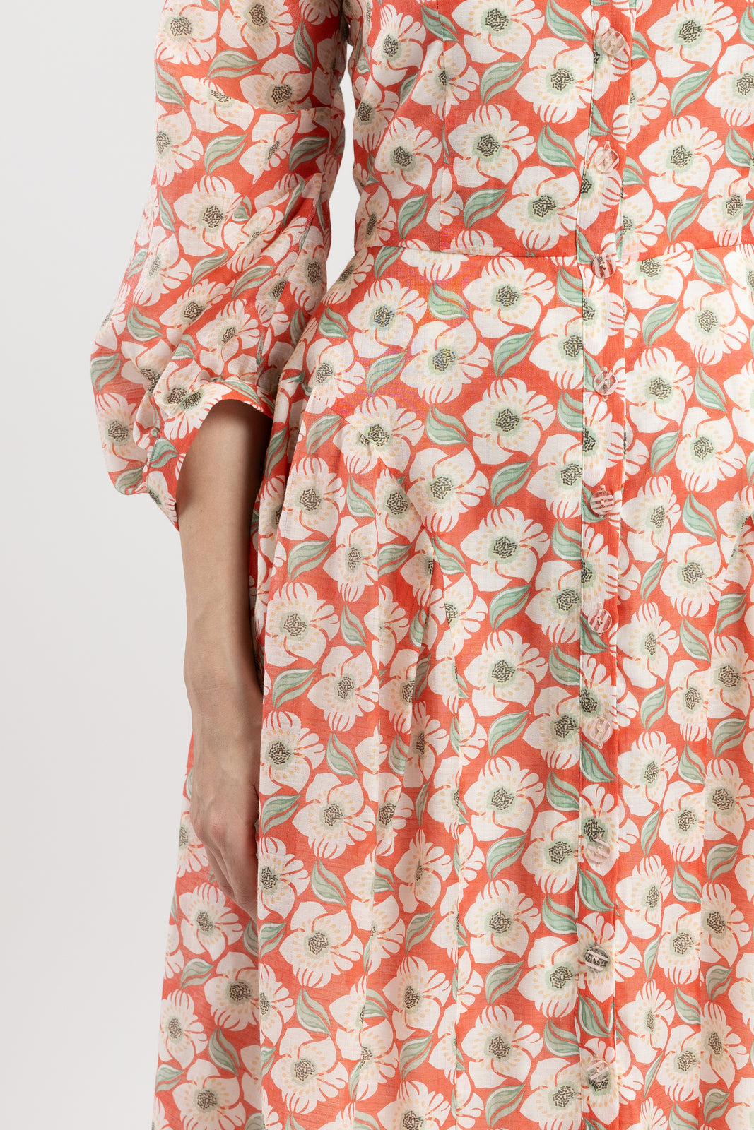 Incarca imaginea in galerie, Rochie din voal de bumbac cu imprimeu floral