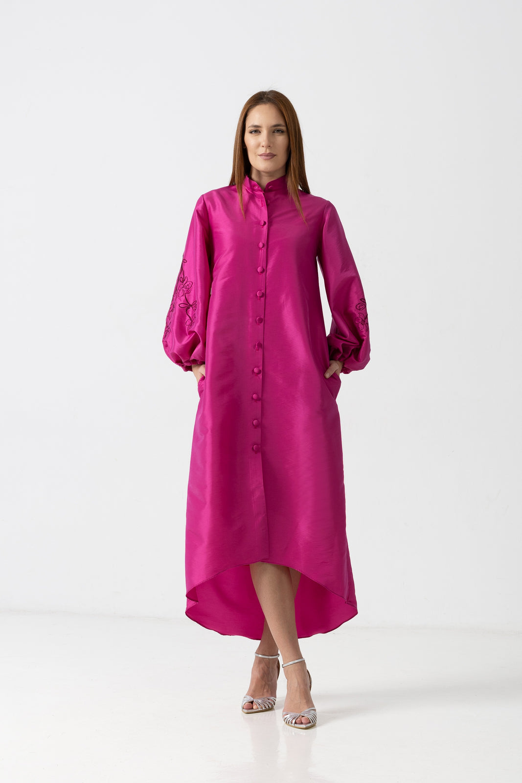 Load image into Gallery viewer, Midi white taffeta skirt