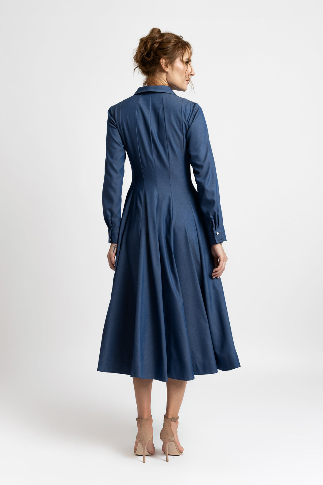 Incarca imaginea in galerie, Rochie midi in clini din denim