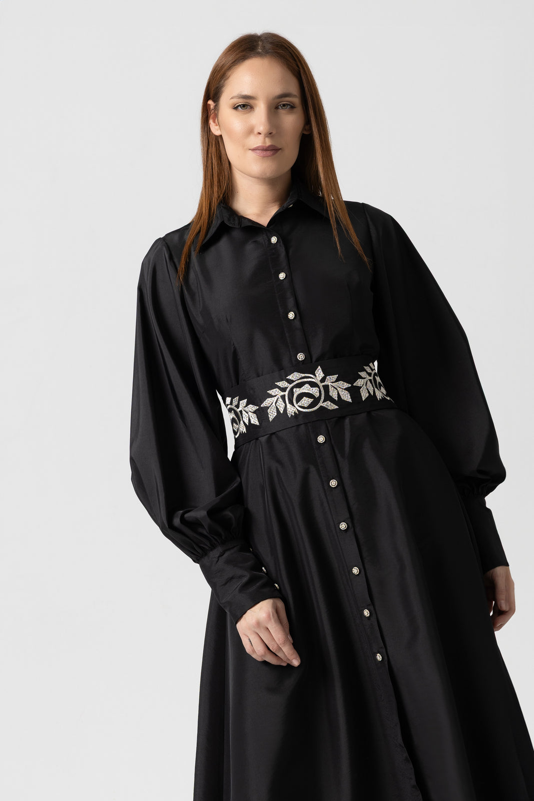 Load image into Gallery viewer, Midi white taffeta skirt