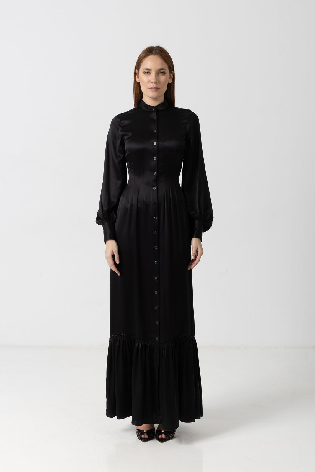 Load image into Gallery viewer, Midi white taffeta skirt