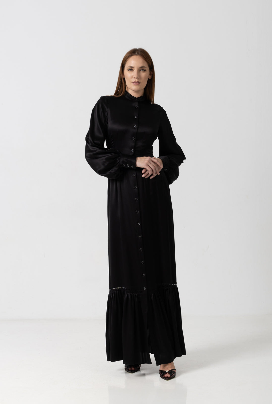 Load image into Gallery viewer, Midi white taffeta skirt