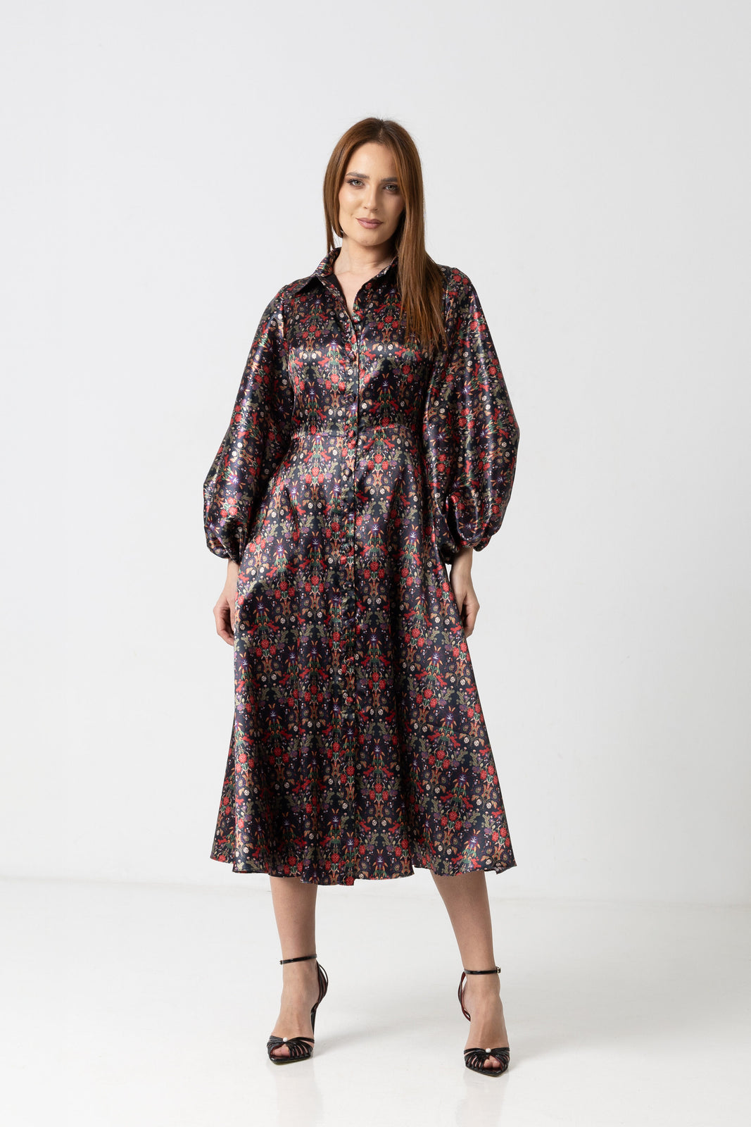 Load image into Gallery viewer, Midi white taffeta skirt