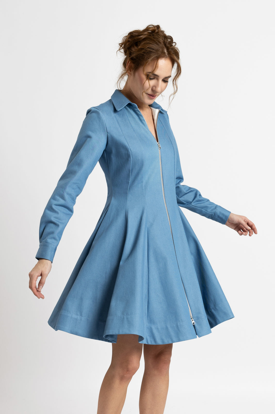 Incarca imaginea in galerie, Rochie scurta in clini din denim