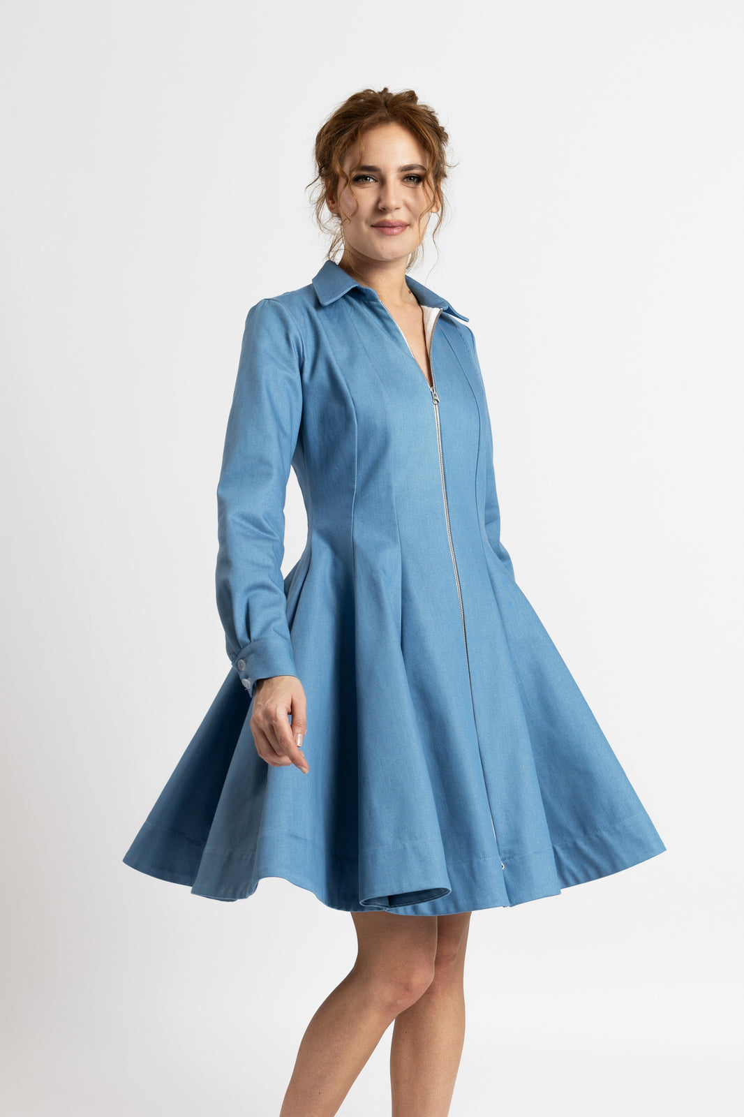 Incarca imaginea in galerie, Rochie scurta in clini din denim