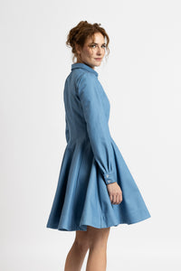 Rochie scurta in clini din denim