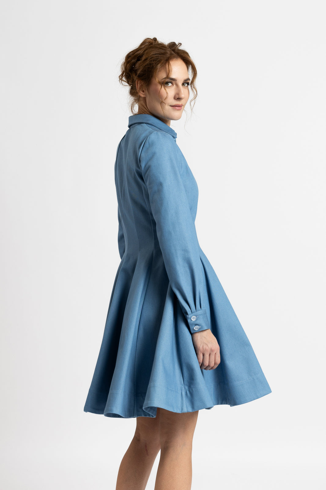 Incarca imaginea in galerie, Rochie scurta in clini din denim