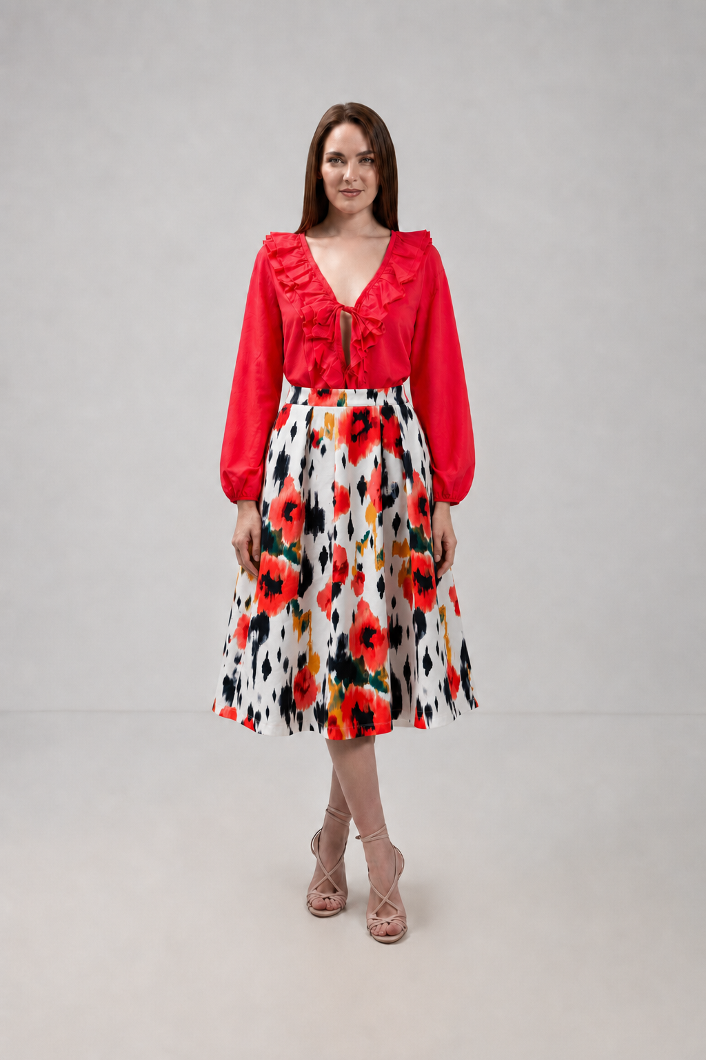 Load image into Gallery viewer, Dark navy blue denim midi skirt