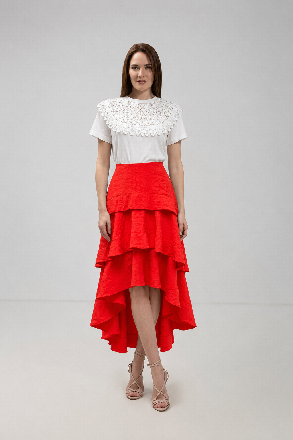 Load image into Gallery viewer, Yellow midi pleated skirt with elastic band